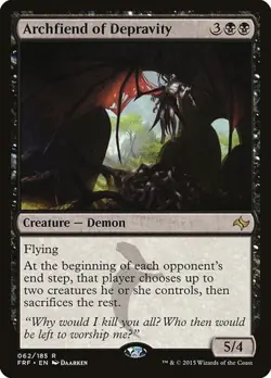 1x Archfiend of Depravity NM Eng MTG - Fate Reforged - Image 1