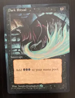 Dark Ritual (4th Ed) ALTERED with extended art, handpainted v3 - Image 1