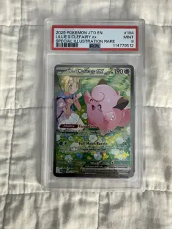 PSA 9 MINT Pokemon Lillie’s Clefairy EX Journey Together 184/159 - Image 1