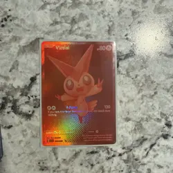 Victini 172/086 SV: Black Bolt Holo Red Black White Rare Pokemon Card (NM) - Image 1