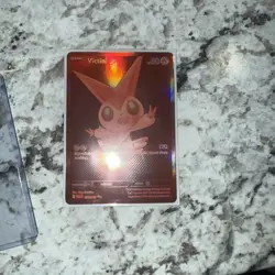Victini 172/086 SV: Black Bolt Holo Red Black White Rare Pokemon Card (NM) - Image 4