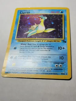 Lapras -Holo- Fossil Unlimited Pokemon Holofoil FO 10 Rare PKMN MP - Image 3