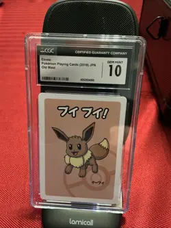Pokemon Playing Card Eevee Old Maid Japanese CGC 10 - Image 1