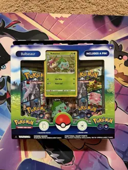 TCG Pokemon GO Bulbasaur Pin Collection Box NEW SEALED - Image 1
