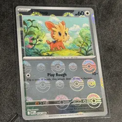Pokemon TCG Card Lillipup 074/086 White Flare Pokeball Reverse Holo - NM - Image 1