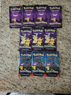 Pokemon Trick Or Trade 2022 2023 2024 Halloween Booster Pack Bundle - Lot Of 10 - Image 1