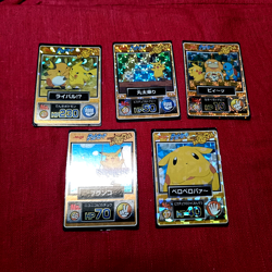 1998 Japanese Pokemon Meiji movie promo holo rare Pikachu Squirtle Psyduck - Image 1
