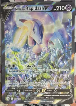 Pokemon TCG • Galarian Rapidash V 168/198 • MP-HP - Image 2