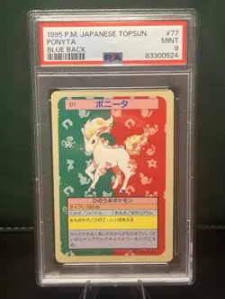 1997 POKEMON JPN TOPSUN BLUE BACK #77 PONYTA PSA 9 - Read Description - Image 1