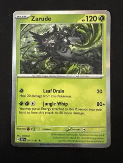 POKEMON TCG ZARUDE 011/191 SURGING SPARKS HOLO RARE ENGLISH - Image 1