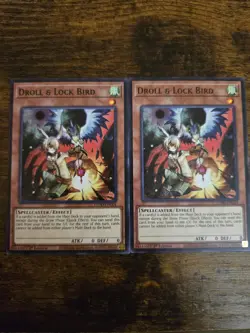 Yugioh! 2x Droll & Lock Bird L5DD-ENC04 Common 1st Edition Near Mint x2 - Image 1