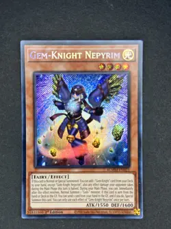 Yu-Gi-Oh! 2025 Gem-Knight Nepyrim BLMM-EN021 Secret Rare 1st Ed NM - Image 1