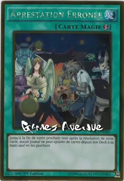 Yu-Gi-Oh ! Arrestation Erronee PGL3-FR089 VF/GOLD RARE - Image 1