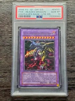 2006 PSA 10 -Dinosaurs Rage ENSS1 Five Headed Dragon LIMITED EDITION Yu-Gi-Oh! - Image 1