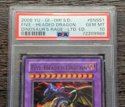 2006 PSA 10 -Dinosaurs Rage ENSS1 Five Headed Dragon LIMITED EDITION Yu-Gi-Oh! - Image 5