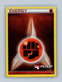 Pokemon Card Fighting Energy Play Promo Holo Foil Basic Black & White BW NM 2011 - Image 1