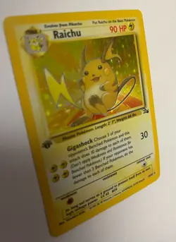 Raichu 14/62 Fossil Pokemon Card Holo Foil Rare LP Pokemon TCG - Image 2