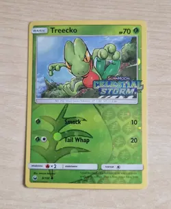Treecko 8/168 Celestial Storm SWIRL Stamped Reverse Holo Promo Pokemon Card LP - Image 2
