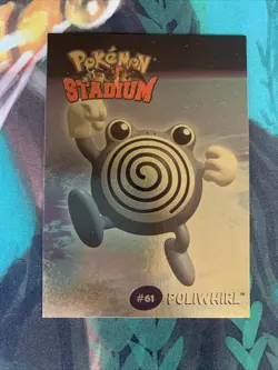 2000 - POLIWHIRL - Pokemon Card Danone Stadium Tip - Shiny Gold Card 6/8 #61 - Image 1