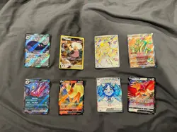 Pokemon TCG Lot of 8 Cards Including V’s, EX, Full Arts, And Illustration Rares - Image 1