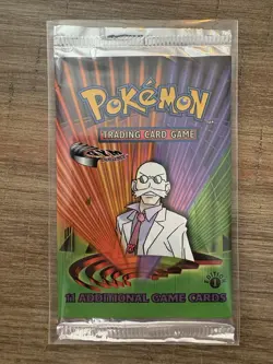 1st Edition Gym Challenge Blaine artwork Pokemon Card Booster Pack (New Sealed) 742818062244 - Image 1