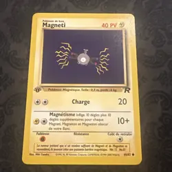 FRENCH Pokemon Card "MAGNETI" First Edition 2000 Team Rocket Common 60/82 - Image 1