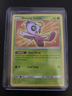 Pokemon TCG Shining Celebi SM79 Sun & Moon Black Star Promo Card NM Condition - Image 1