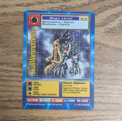 SkullMammothmon Bo-40 Mega Digimon CCG 1999 Bandai Card NM - Image 1