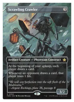 Scrawling Crawler (Borderless) R Foundations 354 NM Magic: The Gathering - Image 1