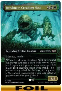 1x - Rendmaw, Creaking Nest - FOIL BORDERLESS #05 - CMR: Duskmourn - NM MTG - Image 1