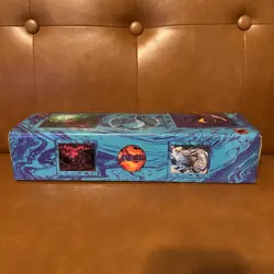 Magic The Gathering Cardboard Storage Box - Blue Mana Symbol (1996) MTG Vintage - Image 1