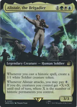 MTG Alistair, the Brigadier (Extended Art) Foil NM Doctor Who - Image 1