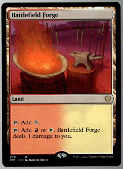Battlefield Forge 278 Non Foil Rare Commander 2021 MTG Near Mint - Image 1