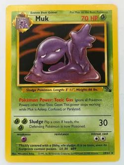 Muk 28/62 - Fossil - Non Holo Rare- Pokemon TCG Vintage WOTC LP - Image 1
