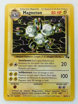 Magneton 26/62 Fossil - Non Holo Rare-Pokemon TCG Vintage WOTC LP - Image 1