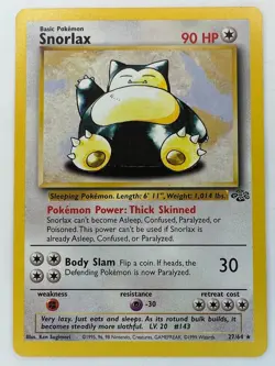 Snorlax 27/64 Jungle Non Holo Rare 1999 Pokemon Card Vintage WOTC LP - Image 1