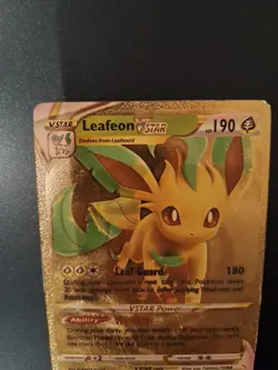 Pokemon TCG Leafeon VSTAR 014/159 - Crown Zenith - Full Art Gold Foil - Light P. - Image 2