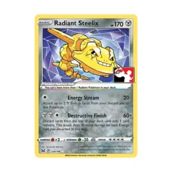 Pokemon Prize Pack Series One Radiant Steelix (RR) #124/196 (Holo) NM - Image 1