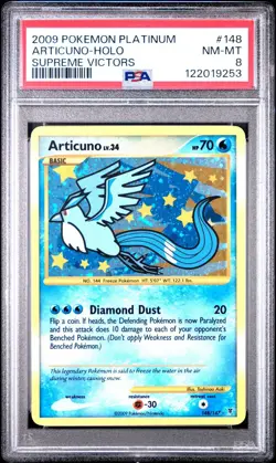 Pokemon Articuno Supreme Victors Holo Secret Rare #148/147 PSA 8 - Image 1