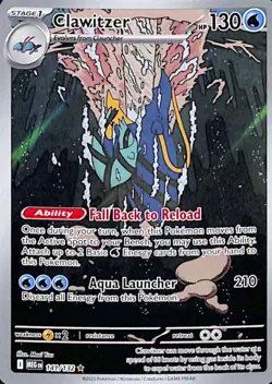 Pokemon TCG Mega Evolution Clawitzer Illustration Rare #141/132 Mint - Image 1
