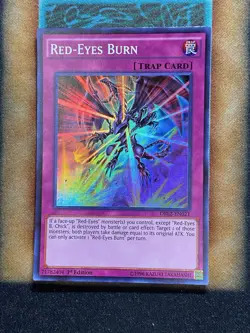 Yugioh Red-Eyes Burn DRL2-EN021 Super Rare 1st Ed LP - Image 1