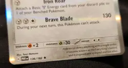 Zacian 136/182 Holo Rare - Paradox Rift - Miscut Error Card Pokemon TCG - Image 3