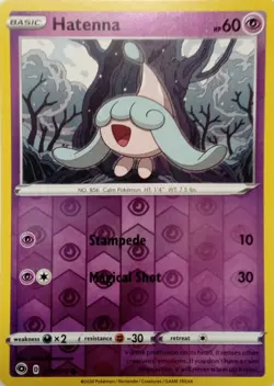 018/073 HATENNA REVERSE HOLO CHAMPIONS PATH POKEMON CARD - Image 1