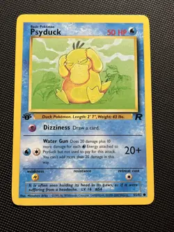 1st Edition Psyduck Team Rocket Pokemon Card 65/82 LP - Canada Seller - Image 2