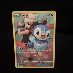 Pokemon TCG Piplup Holo Secret Rare Card Cosmic Eclipse 239/236 HP/Creased - Image 1