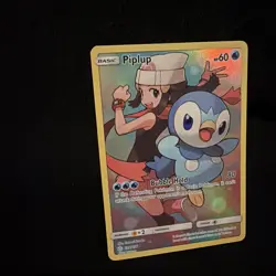 Pokemon TCG Piplup Holo Secret Rare Card Cosmic Eclipse 239/236 HP/Creased - Image 2