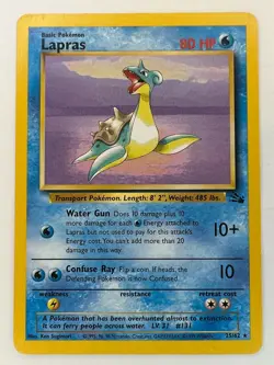 Lapras 25/62 - Fossil Set - Rare Non-Holo Pokemon Vintage WOTC Card WOTC LP+ - Image 1
