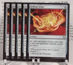 FELLWAR STONE mtg OFFCENTER Error Various Cpommander 1 Unc Miscut - Image 1