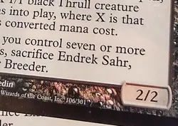 ENDREK SAHR, MASTER BREEDER mtg INK Saturation Error Misprint Time Spiral Rare - Image 3