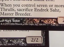 ENDREK SAHR, MASTER BREEDER mtg INK Saturation Error Misprint Time Spiral Rare - Image 4